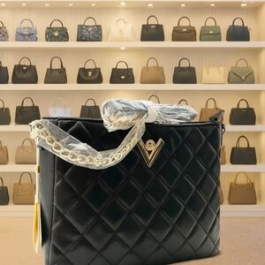 Valentino Quilted Luxe Black Crossbody Bag